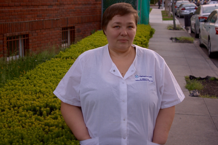 Russia-born Lena Antipov now works as a home health aide in New York. Russia-born Lena Antipov now works as a home health aide in New York.